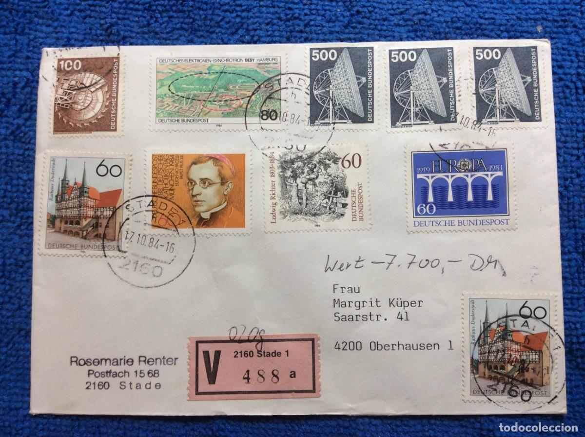 Sellos: ALEMANIA 1984 VALOR DECLARADO (WERTBRIEF) (1DDM77)