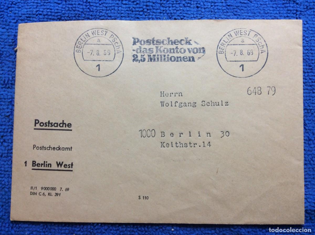 Sellos: ALEMANIA (BERLI&Iacute;N) 1969 CARTA CIRCULADA. MATASELLOS INTERESANTE (1DDM78)