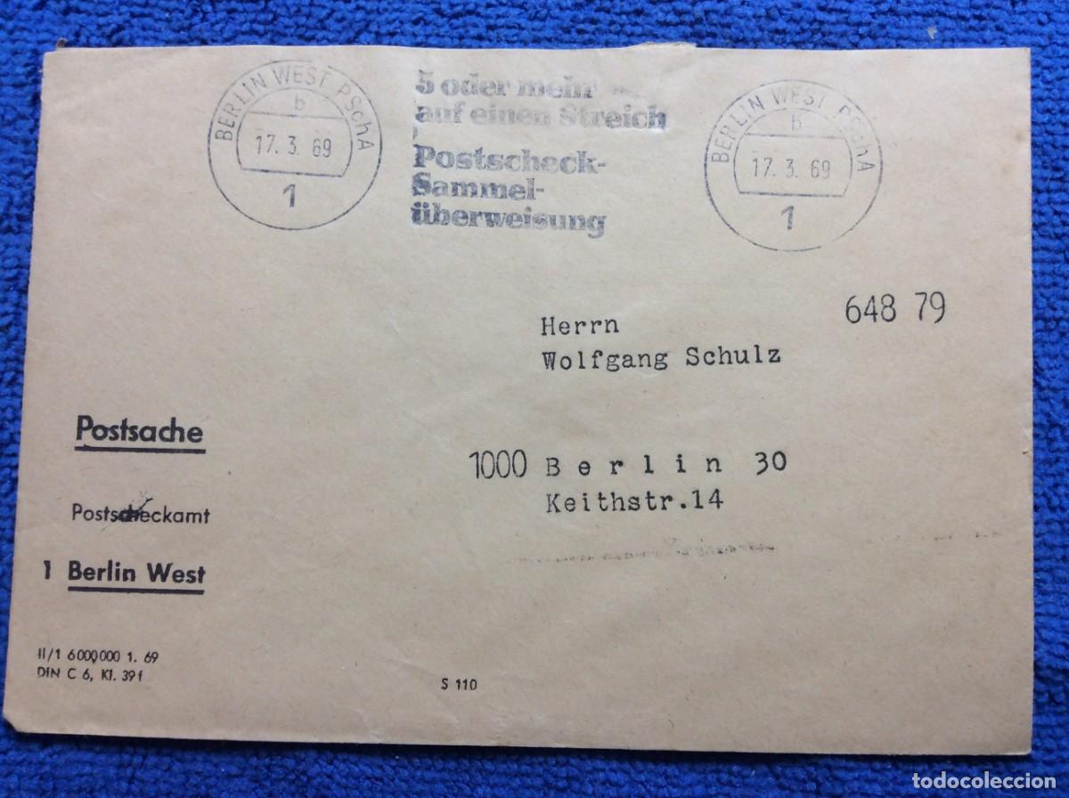 Sellos: ALEMANIA (BERLI&Iacute;N) 1969 CARTA CIRCULADA. MATASELLOS INTERESANTE (1DDM79)