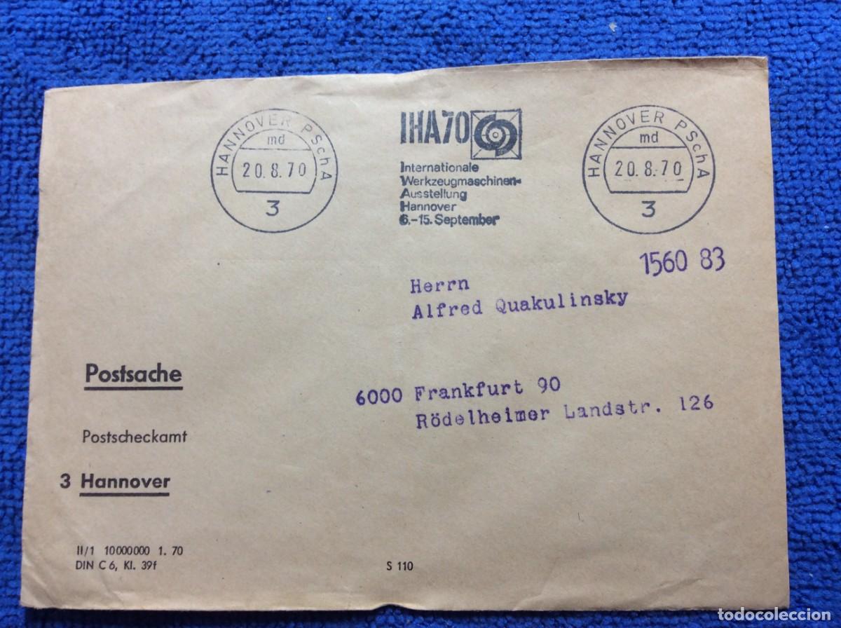 Sellos: ALEMANIA 1970 CARTA CIRCULADA. MATASELLOS INTERESANTE (1DDN00)