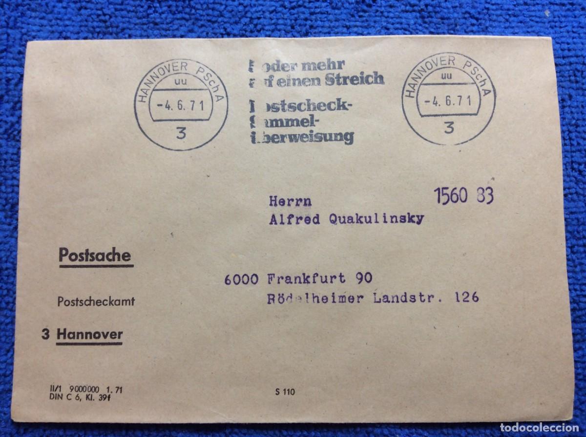 Sellos: ALEMANIA 1971 CARTA CIRCULADA. MATASELLOS INTERESANTE (1DDN02)