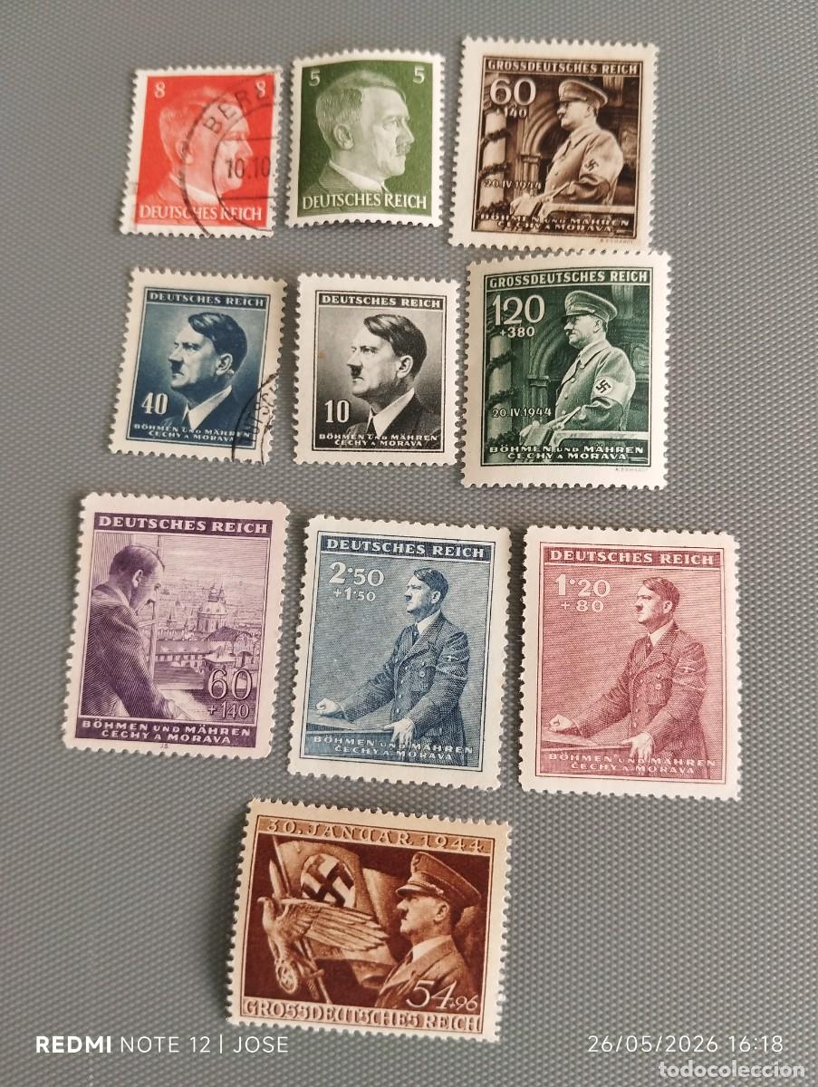 Sellos: Diez sellos Alemania Hitler - 620