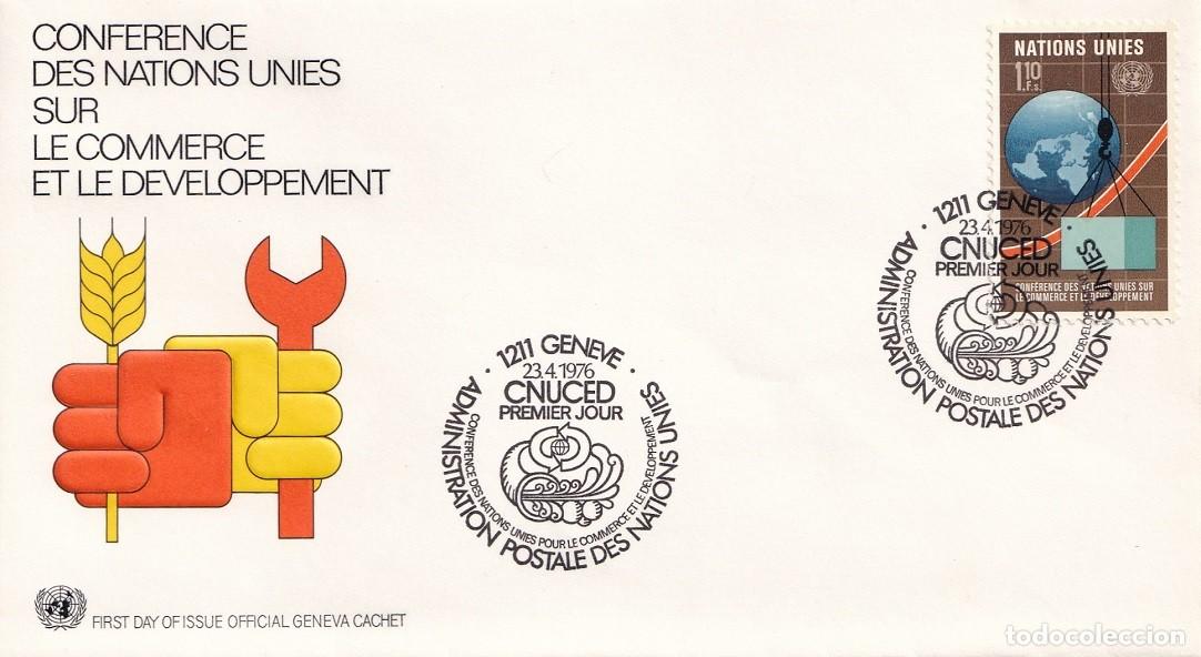 Sellos: FDC Ginebra 1976 - Conference des Nations Unies sur le commerce et le developpement - CNUCED