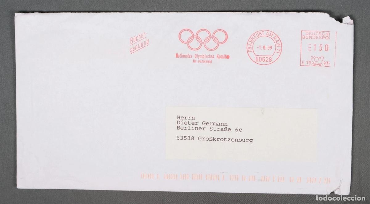 Sellos: ALEMANIA FRANQUEO MECANICO METER FRANKFURT 1999 COMITE OLIMPICO DE ALEMANIA OLYMOIC COMITEE