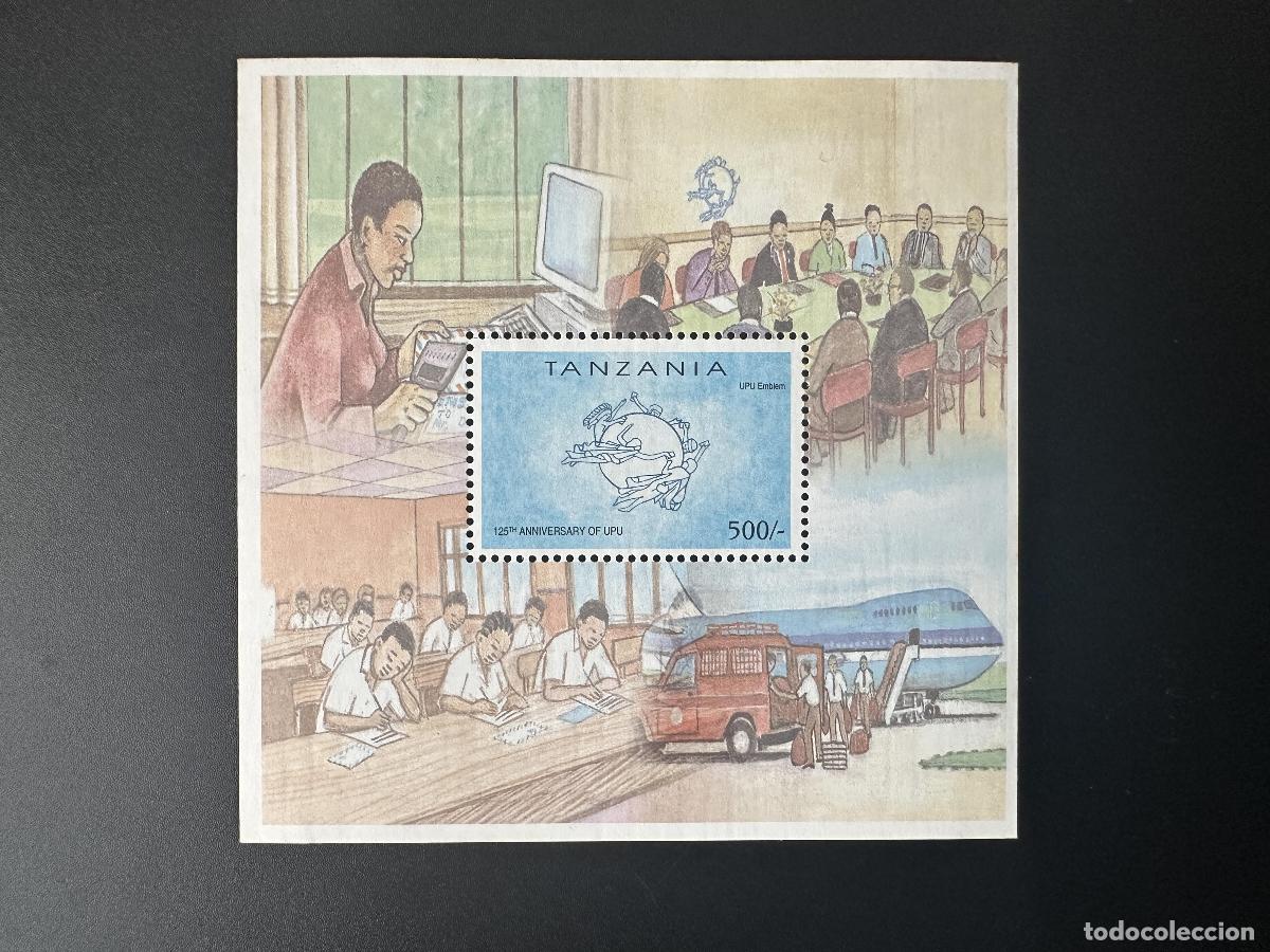 Sellos: Tanzania 2000 Mi. Bl. 525 UPU Uni&oacute;n Postal Universal Transporte A&eacute;reo