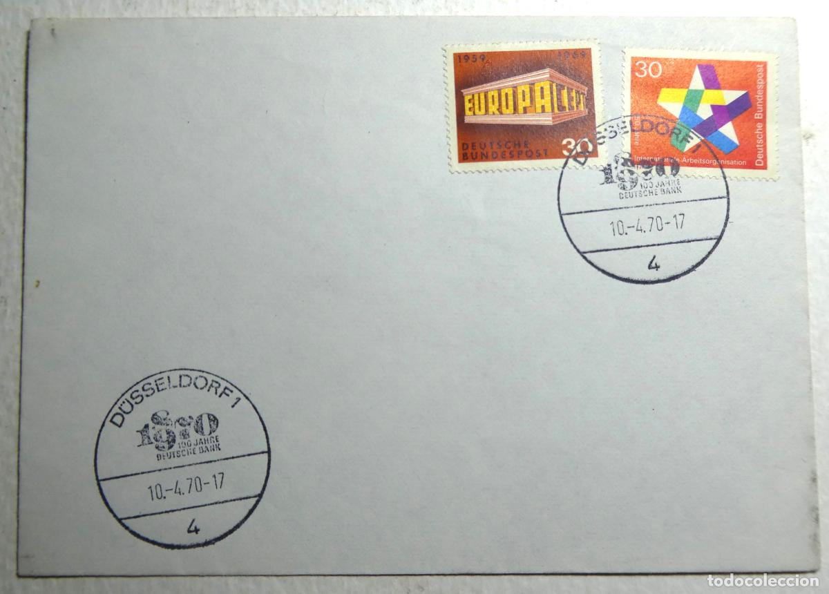 Sellos: Carta postal de Alemania Federal (Bundespost) del a&ntilde;o 1970