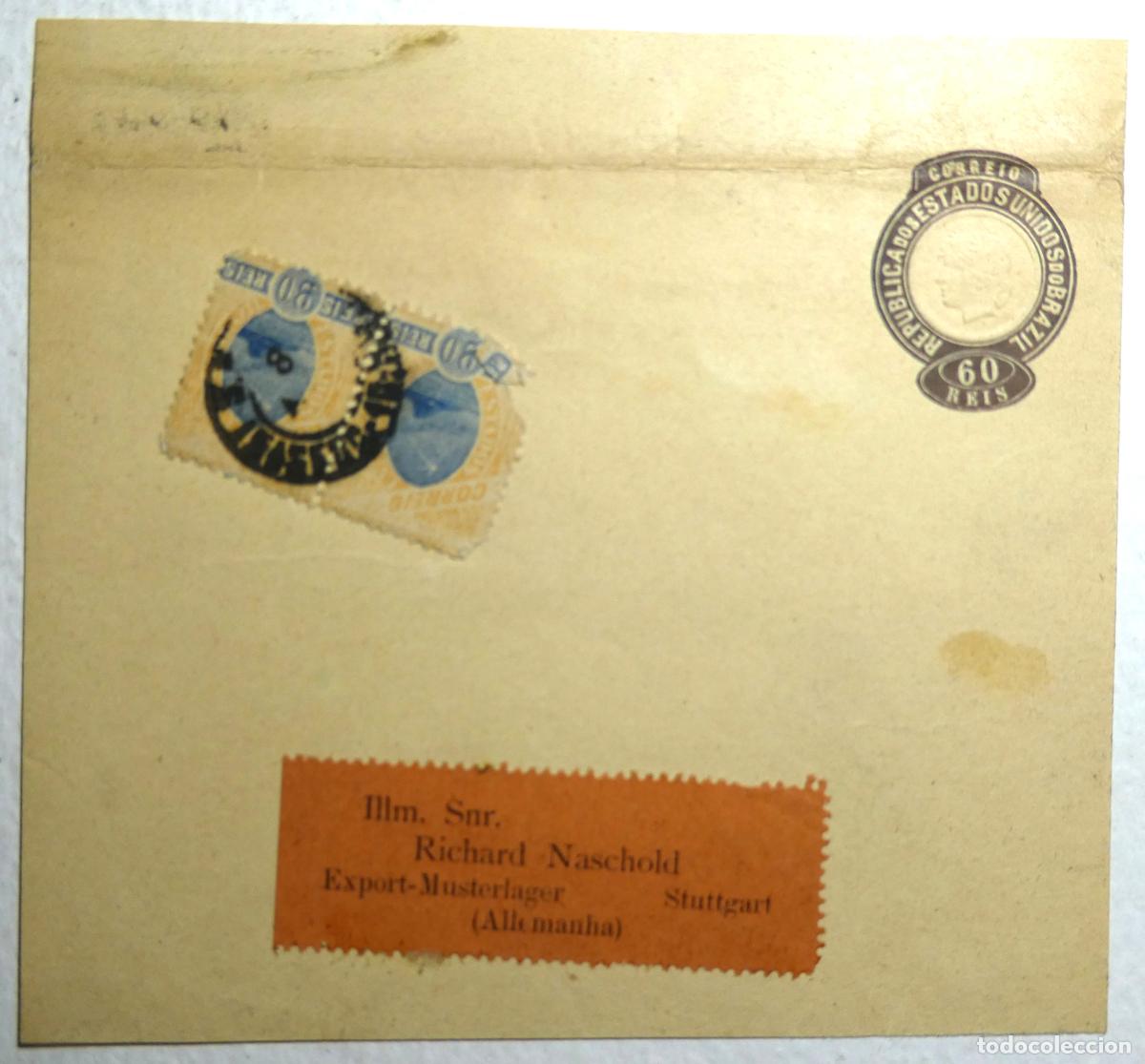 Sellos: Entero postal de Brasil enviada hacia Alemania, principios del siglo XX