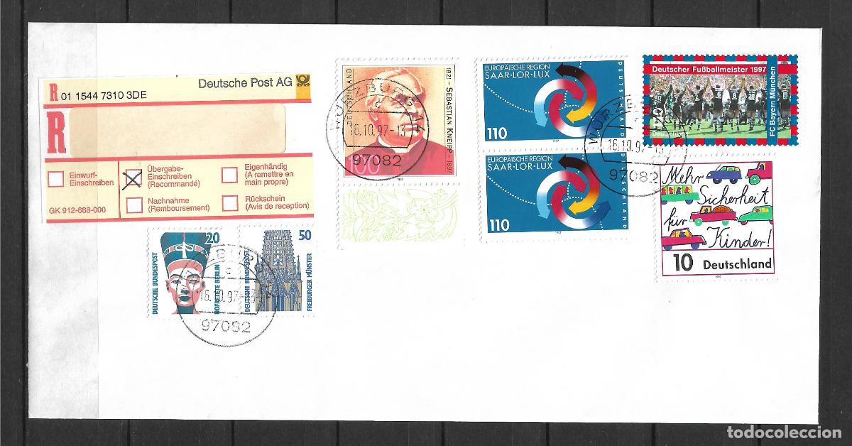 Sellos: alemania 1997 sobre circulado - 152/3
