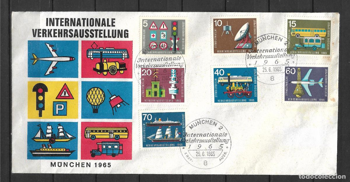 Sellos: alemania 1965 sobre circulado - 152/3