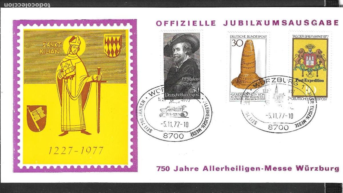 Sellos: alemania 1977 tarjeta circulada - 152/3