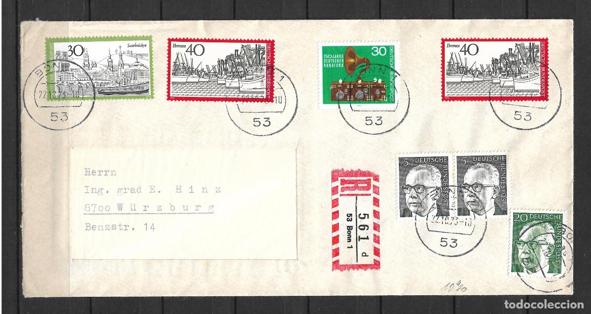 Sellos: alemania 1973 sobre circulado - 152/3