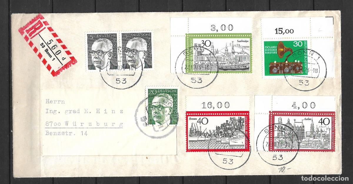 Sellos: alemania 1973 sobre circulado - 152/3
