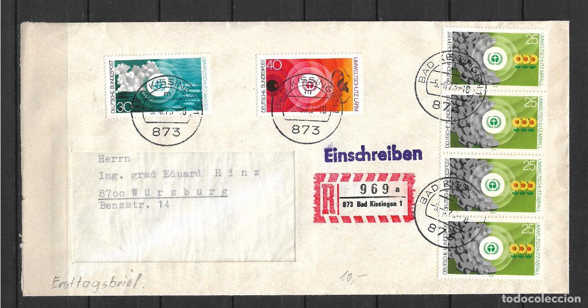 Sellos: alemania 1973 sobre circulado - 152/3