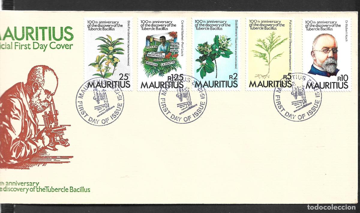 Sellos: mauritius 1982 sobre primer dia - 152/3