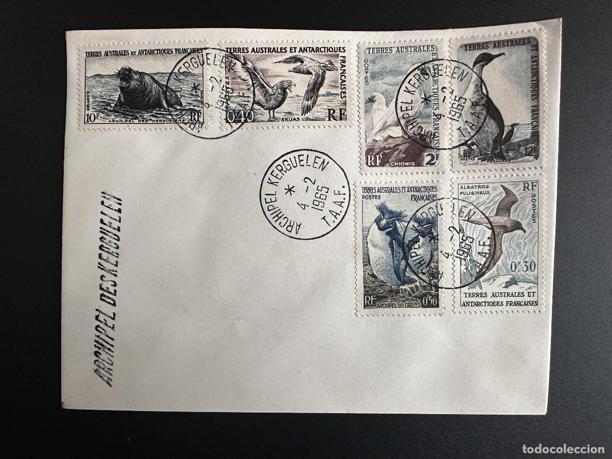 Sellos: TAAF FAAT 1965 &laquo;Galli&eacute;ni&raquo; pliegue 6 valores Kerguelen Archipel 04.02.1965