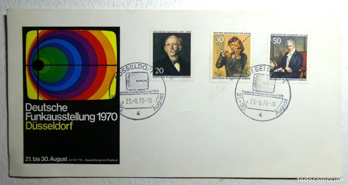 Sellos: conmemorativo de la Feria Alemana de la Radio de 1970 en D&uuml;sseldorf, Alemania