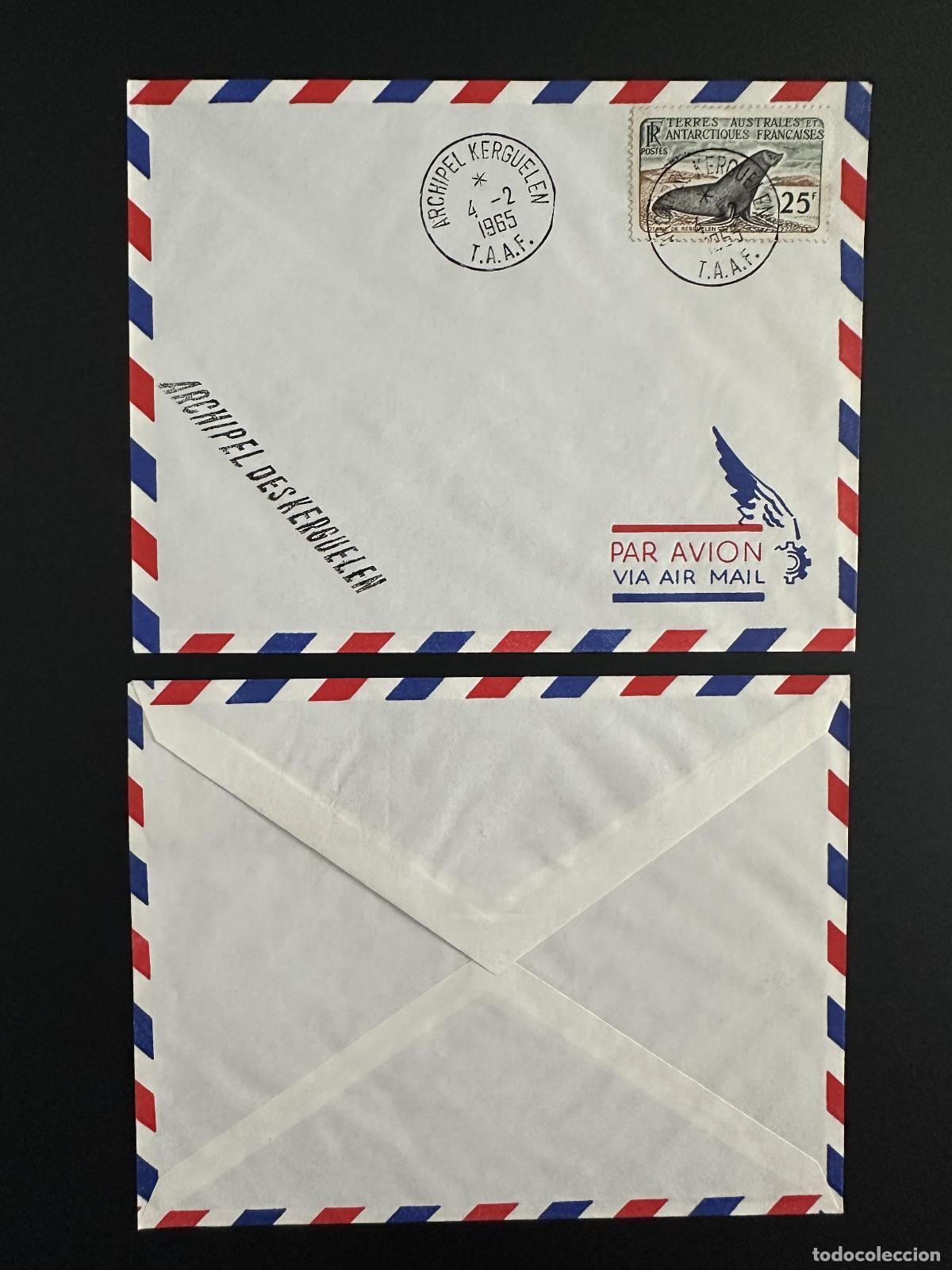 Sellos: TAAF FAAT 1964 Por Avion Airmail YT N&ordm; 16 Otarie de Kerguelen 04.02.1964