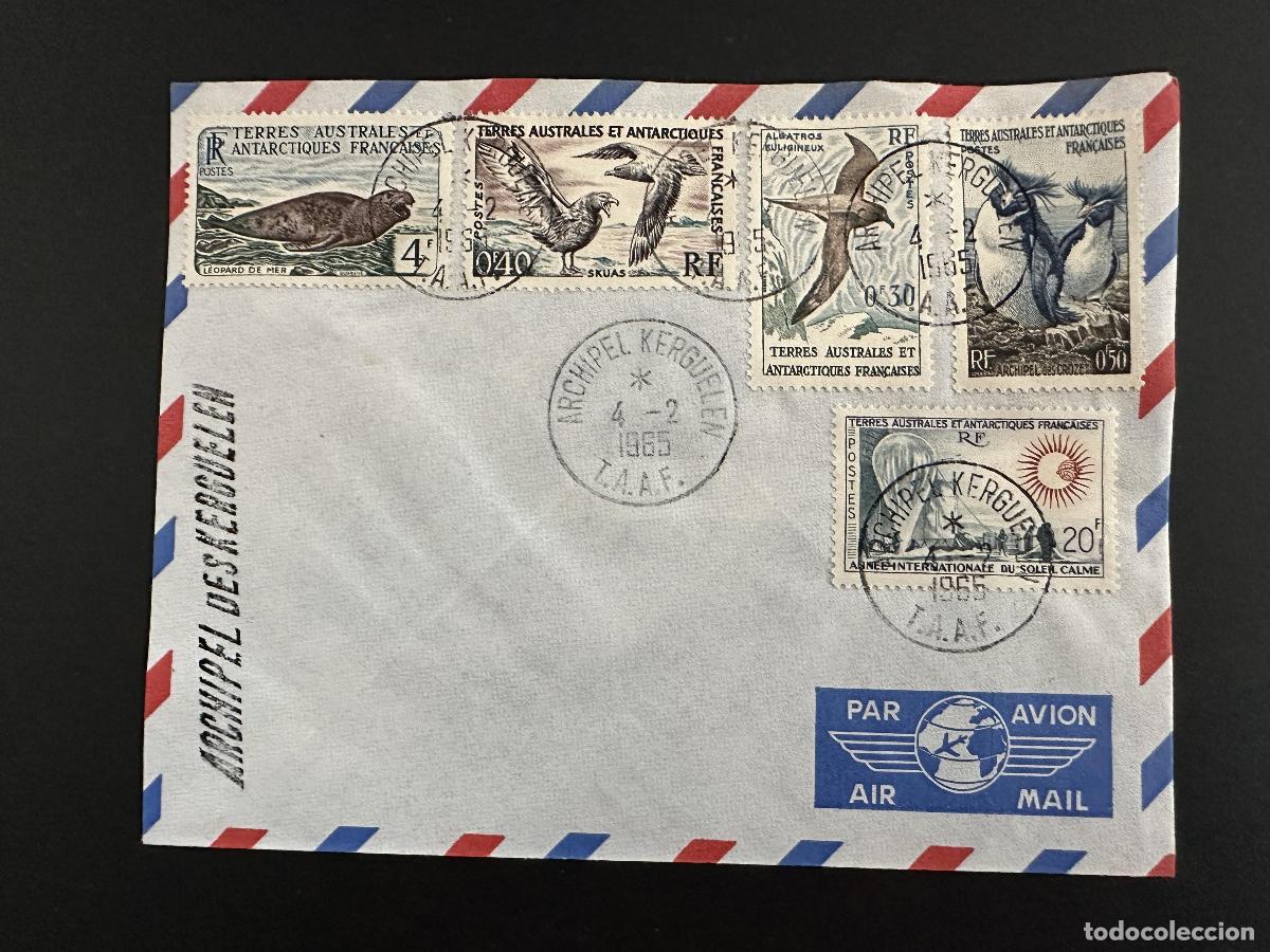 Sellos: TAAF FAAT 1965 Por Avion Air Mail 5 valores Archipel des Kerguelen 04.02.1965