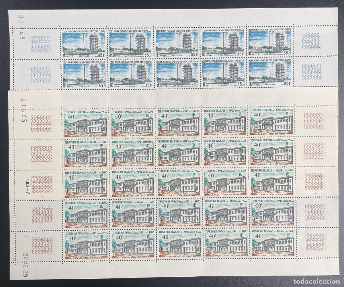 Sellos: Aer&oacute;dromo Afar e Issas 1970 YT 355-356 a bordo del de Yibuti puestos hotel