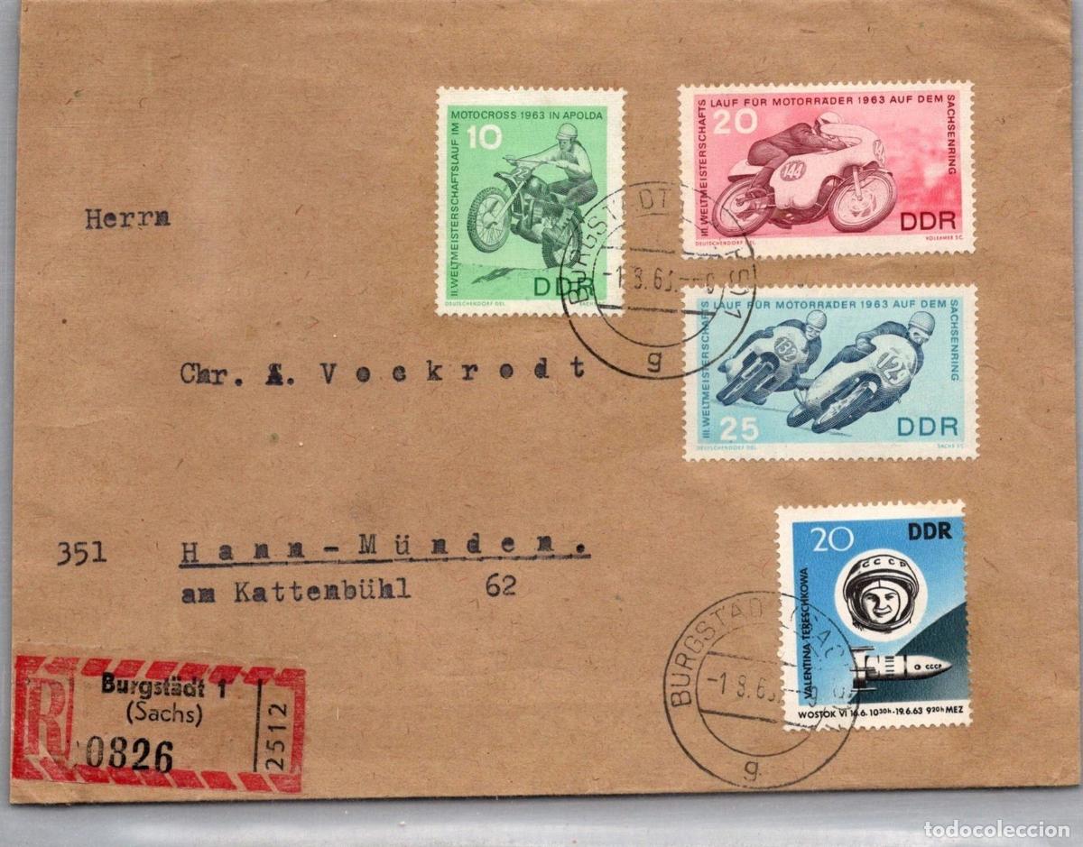 Sellos: ALEMANIA DDR CERTIFICADA BURGSTADT MOTO MOTORCYCLE TRIAL MOTOCICLETA