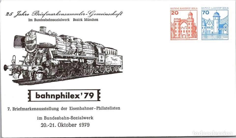 Sellos: ALEMANIA ENTERO POSTAL BAHNPHILEX 79 FERROCARRIL RAILWAY