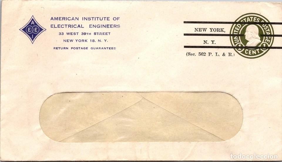 Sellos: ESTADOS UNIDOS USA ENTERO POSTAL NEW YORK ELECTRICAL ENGINEERS ELECTRICIDAD