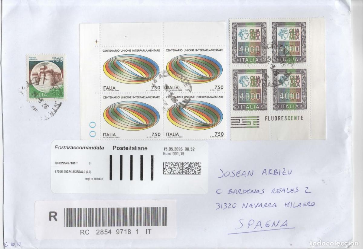 Sellos: ITALIA CC SELLO CASTILLO CASTLE UNION INTERPARLAMENTARIA