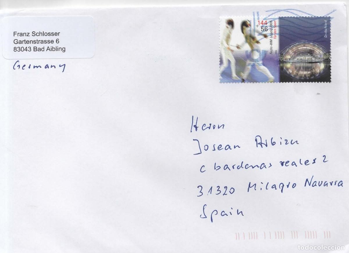 Sellos: ALEMANIA CC SELLO ESGRIMA FENCING DEPORTE