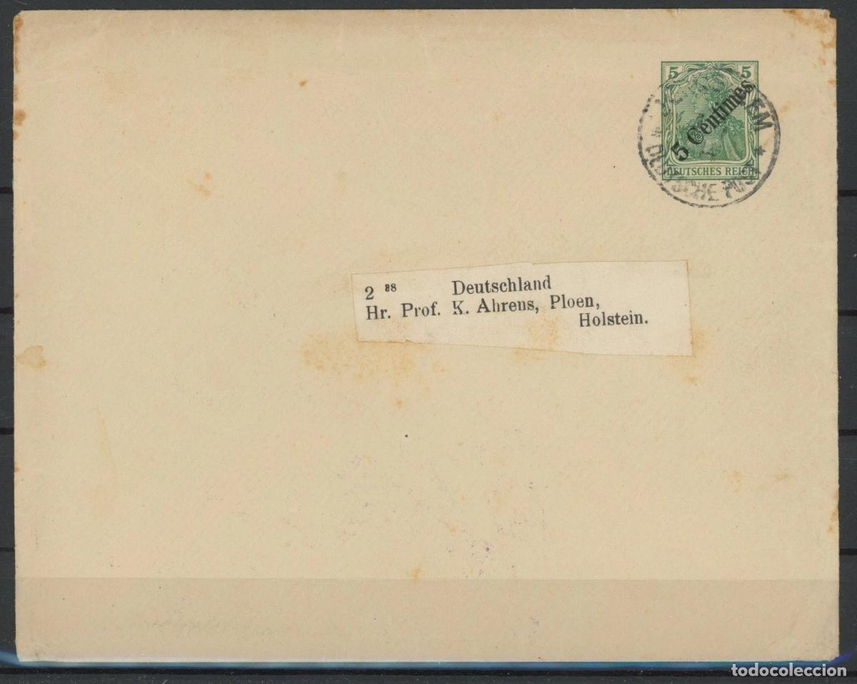 Sellos: ALEMANIA PALESTINA JERUSALEM IMPRESOS A HOLSTEIN ENTERO POSTAL GERMANIA