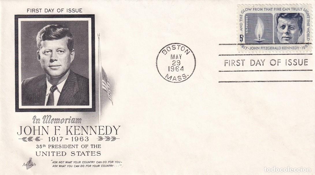 Sellos: FDC Boston EE.UU. 1964 - In Memoriam John F. Kennedy 1917-1963 - 35th President of the United States