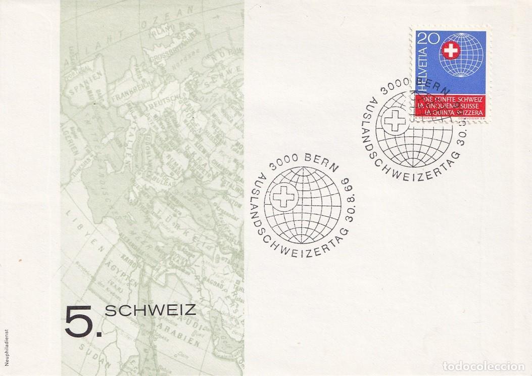 Sellos: Sobre Suiza 1969 - 50 Aniversario de la Organizaci&oacute;n de Suizos en el extranjero - Matasellos