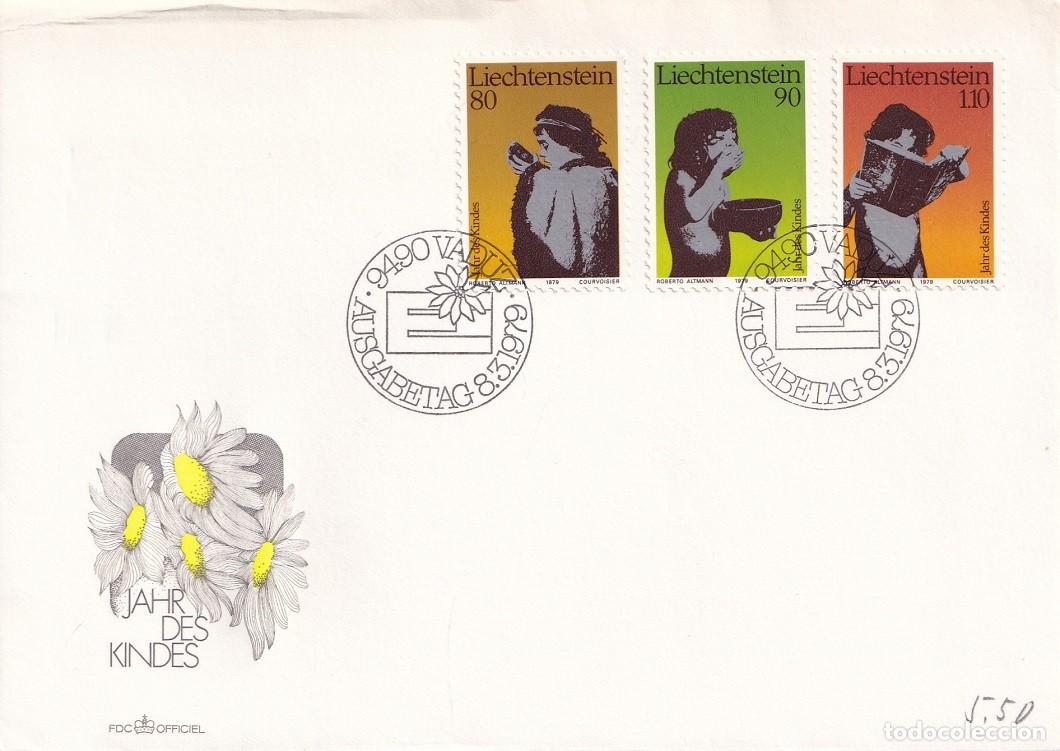 Sellos: FDC Liechtenstein 1979 - Jahr des Kindes - Serie completa - A&ntilde;o Internacional del Ni&ntilde;o