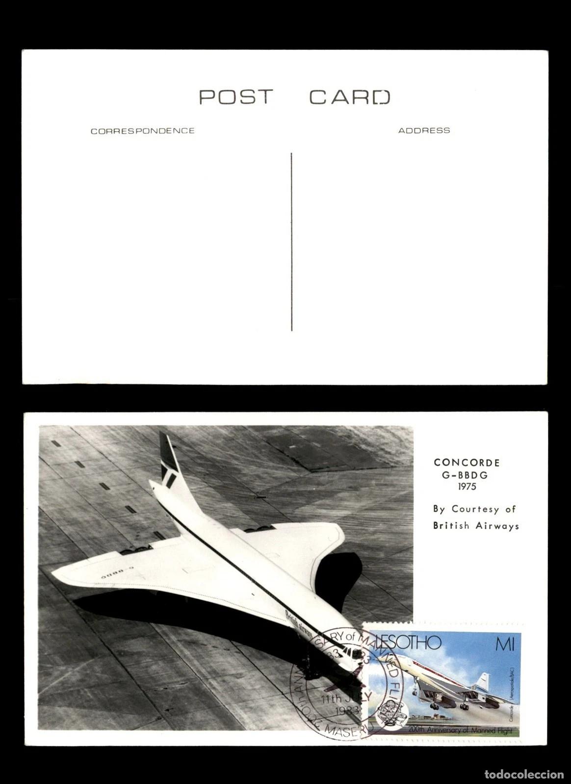 Sellos: LESOTHO 1983 CONCORDE AVION JET