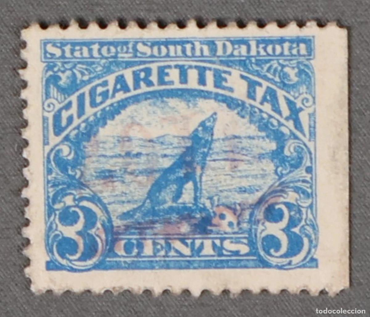 Sellos: ESTADOS UNIDOS USA SOUTH DAKOTA CIGARETTE TAX PERRO DOG