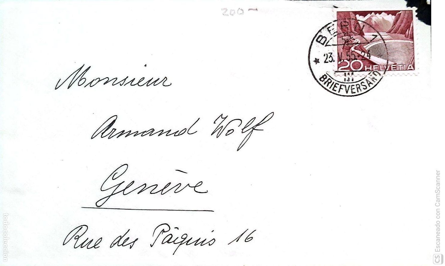 Sellos: Suiza. Sobre de Carta de Luto con sello. Ver foto.
