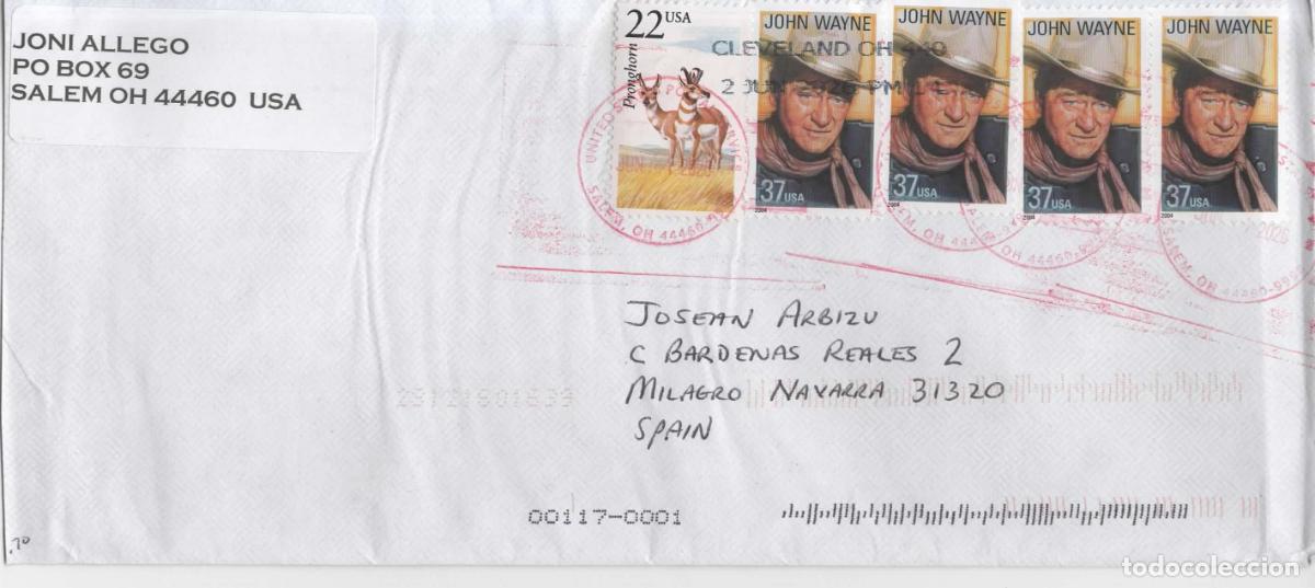 Sellos: ESTADOS UNIDOS USA CC SELLO JOHN WAYNE CINE FILM