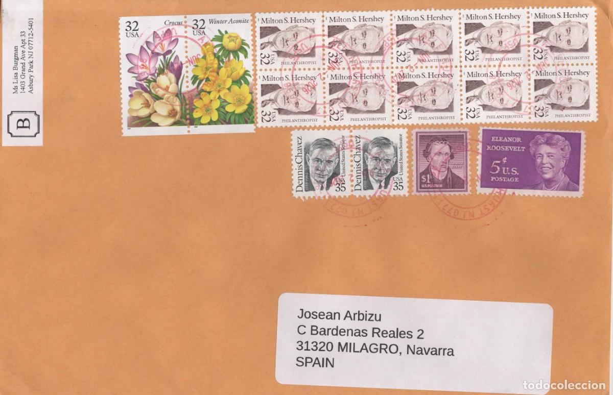 Sellos: ESTADOS UNIDOS USA CC FLOR FLOWER HERSHEY CHAVEZ