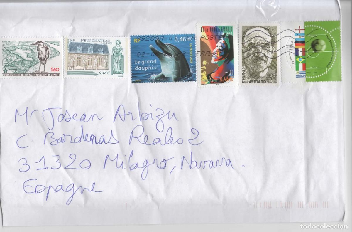 Sellos: FRANCIA CC DELFIN DOLPHIN PAJARO AVE LOUIS ARMAND FUTBOL FOOTBALL ELLA FITZGERALD