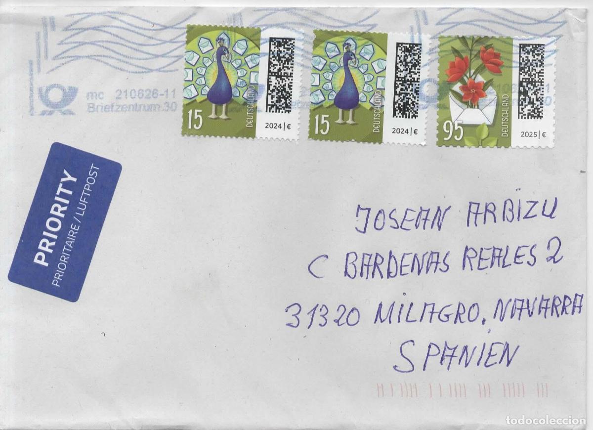 Sellos: ALEMANIA CC QR CODE PAVO FLOR TURKEY