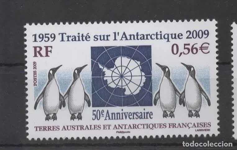 Sellos: ANTARTIDA ANTARCTIC TAAF 50 A&Ntilde;OS TRATADO ANTARTICO PENGUIN