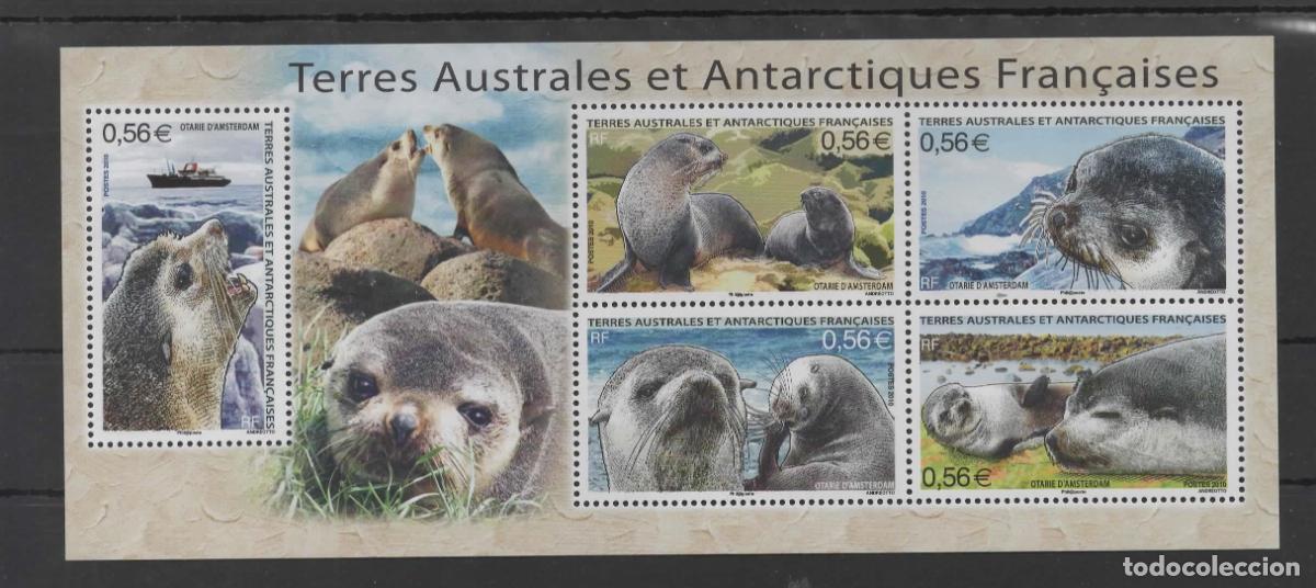 Sellos: ANTARTIDA ANTARCTIC TAAF FAUNA OTARIE D&acute;AMSTERDAM FOCA