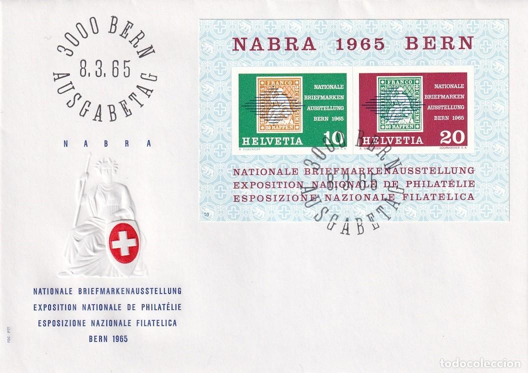 Sellos: FDC Suiza 1965 - Nabra 1965 Bern / Exposici&oacute;n Filat&eacute;lica Nacional NABRA , Basilea