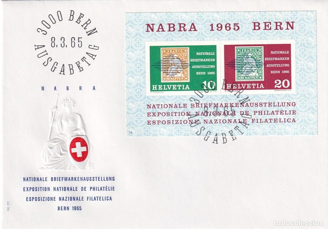 Sellos: FDC Suiza 1965 - Nabra 1965 Bern / Exposici&oacute;n Filat&eacute;lica Nacional NABRA , Basilea