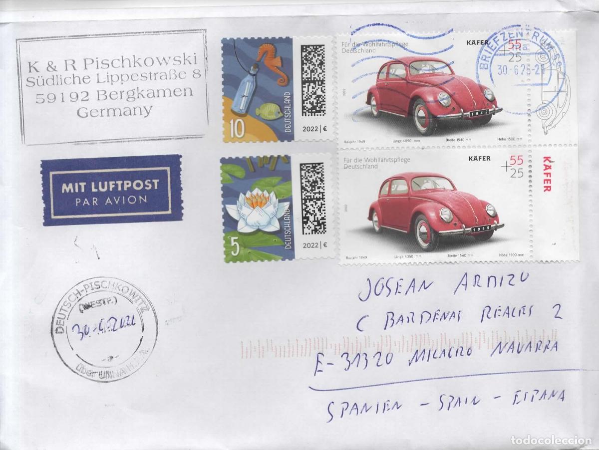 Sellos: ALEMANIA C C AUTOMOVIL CAR VOLKSWAGEN KAFER ESCARABAJO BEETLE