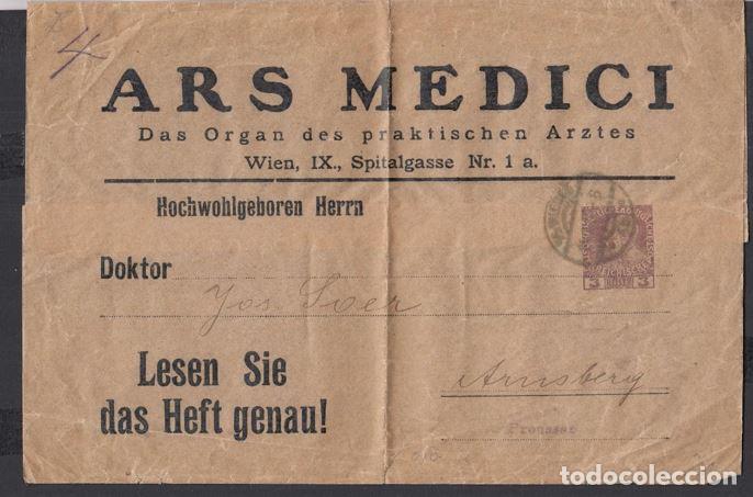 Sellos: AUSTRIA ENTERO POSTAL ARS MEDICI MEDICINA SALUD