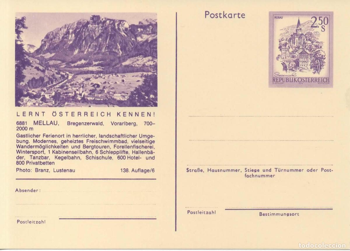 Sellos: AUSTRIA ENTERO POSTAL MELLAU SKILIFT
