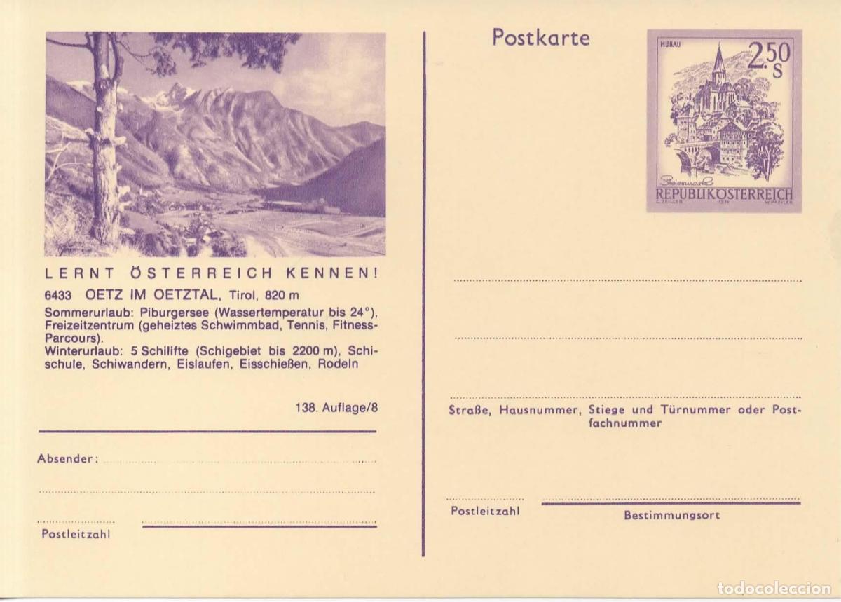 Sellos: AUSTRIA ENTERO POSTAL OETZ IM OETZTAL