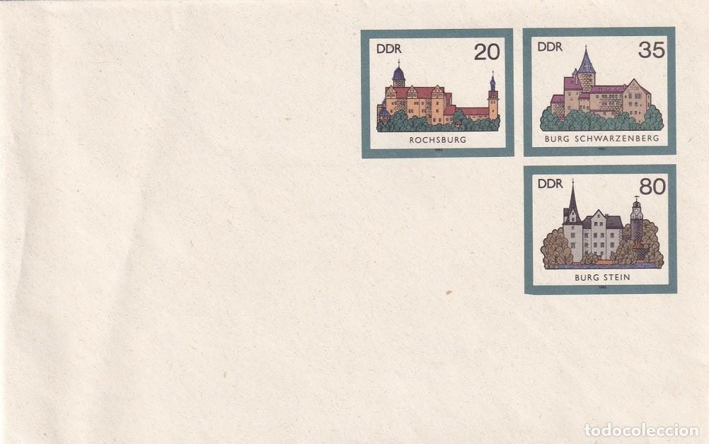 Sellos: Sobre Alemania DDR 1985 / Castillos - Rochsburg &middot; Schwarzenberg &middot; Stein - Deutsche Demokratische Rep