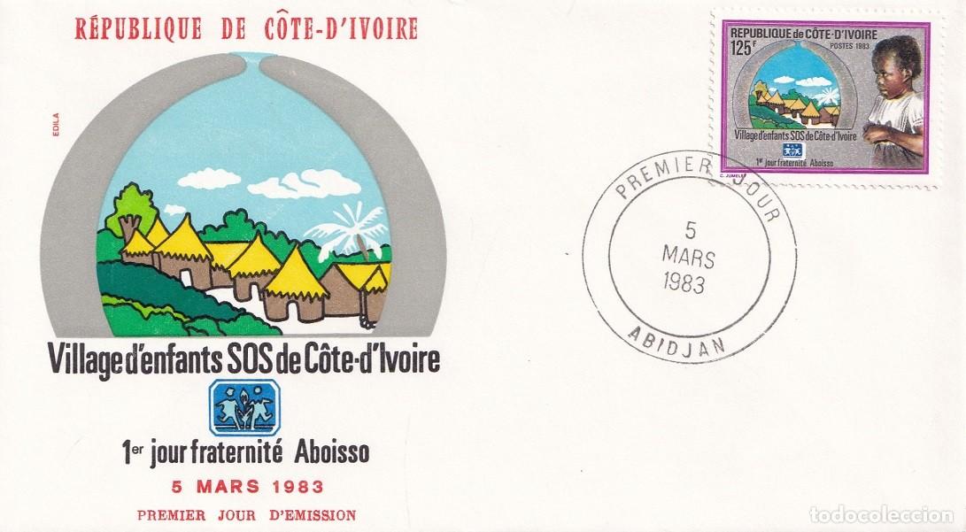Selos: FDC Costa de Marfil 1983 - Aldeas infantiles - 1er jour fraternit&eacute; Aboisso - Village d'enfants SOS