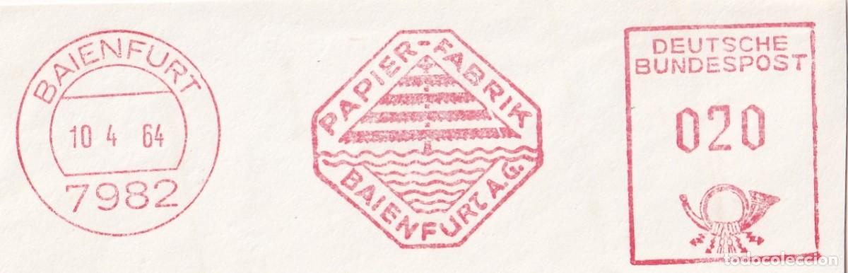 Francobolli: Marcofilia Alemania 1964 - Empresa papelera alemana - Papier-Fabrik Baienfurt A.G.